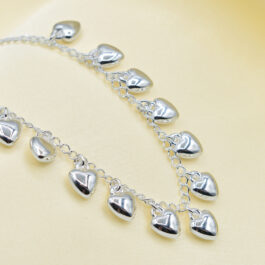 PULSERA ITALIANA GRUME 14 CORAZONES INFLADOS