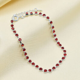 PULSERA ITALIANA CUBIC COLOR ROJO