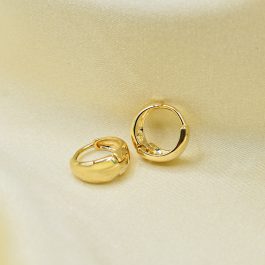 ARO ARGOLLA BAÑO EN ORO 18K 1 FINA HILERA DE ZIRCON MEDIANA