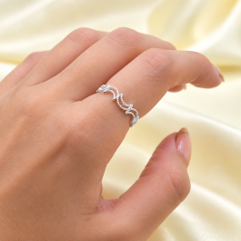 ANILLO DE PLATA MEDIA LUNAS CALADAS INVERTIDAS