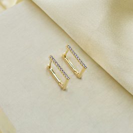 ARGOLLA BAÑADO EN ORO 18K CUADRADA C/ZIRCON FINA MEDIANA