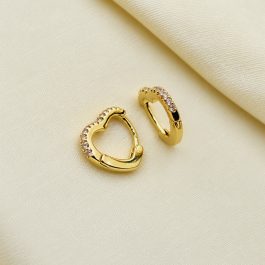 ARGOLLA BAÑADO EN ORO 18K CORAZON FINO MEDIANO