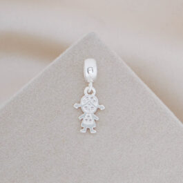 DIJES PLATA BAJA PARA PANDORA MODELO NENA CON MICROPAVE