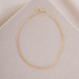PULSERA ORO 14K GRUME FINA 19CM