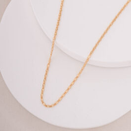 CADENA BAÑO DE ORO 18K CARACOLITO 45CM