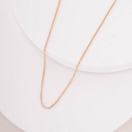 CADENA BAÑO DE  ORO 18K VENEZIANA DE 50CM