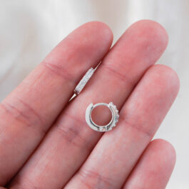 ARGOLLA DE PLATA HUGGIES C/6 CUBIC 1.1MM