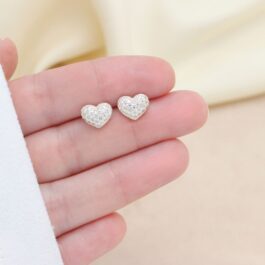 ARO DE PLATA CORAZON BOMBE MULTI-ZIRCON