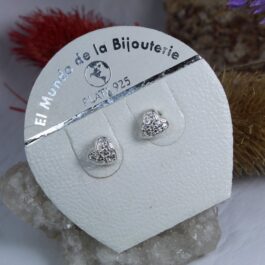 ARO DE PLATA CORAZON ENTERO MULTI -ZIRCON CALADO AL COSTADO