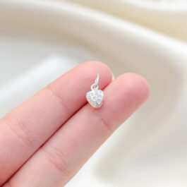 DIJE DE PLATA CORAZON MULTI-ZIRCON ENTERO