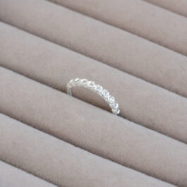 ANILLO DE PLATA 10 CIRCULOS C/CUBIC