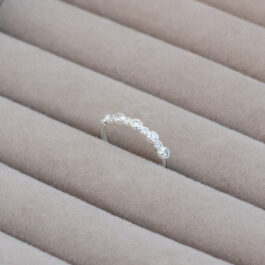 ANILLO DE PLATA 9 CIRCULOS C/CUBIC 4 CHICOS Y 5 GRANDES
