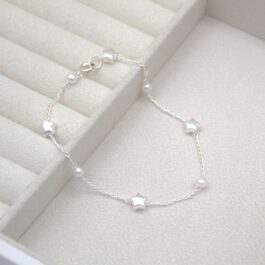 PULSERA ITALIANA GRUME C/PERLA Y ESTRELLA