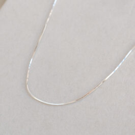 CADENA DE PLATA COLITA DE RATON CUADRADA BRILLOSA 50CM 3.1GM