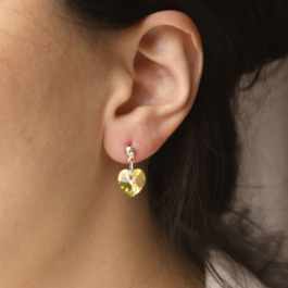 ARO DE PLATA COLGANTE C/CORAZON SWAROVSKI