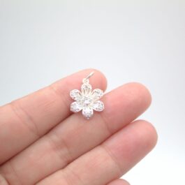 DIJE ITALIANO FLOR 6 PETALOS C/CUBIC