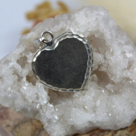 DIJE DE PLATA CORAZÓN PARA GRABAR DIBUJADO