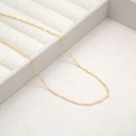 CADENA DE ENCHAPADO AMERICANO GRUME TORZADA FINA 40CM