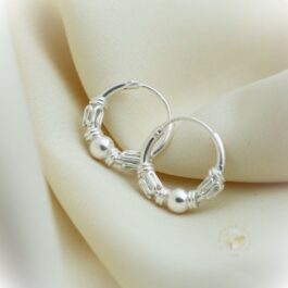 ARGOLLAS EN PLATA MEDIANAS BALI STYLE