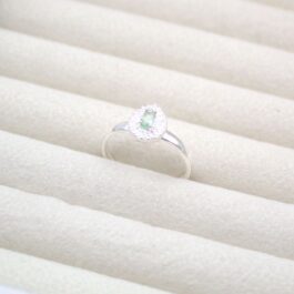 ANILLO DE PLATA GOTA C/ZIRCON Y CUBIC DE COLOR TIPO CINTILLO