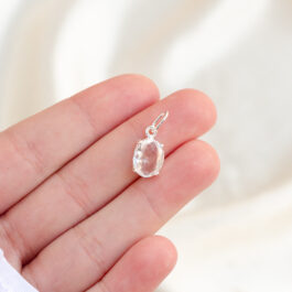 DIJE DE PLATA OVALO C/CUBIC 7MM