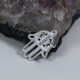 DIJE DE PLATA MANO DE FÁTIMA C/ZIRCÓN