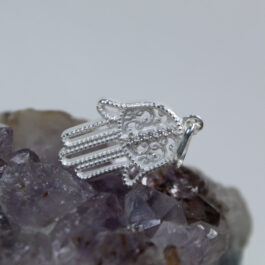 DIJE DE PLATA MANO DE FÁTIMA C/ZIRCÓN