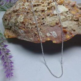 CADENA DE PLATA BEAD 8L 100 MICRO-BOLITAS 45CM