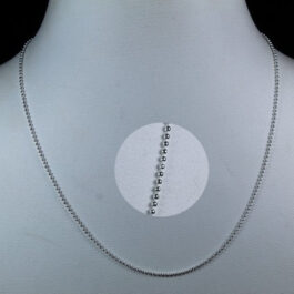 CADENA DE PLATA BEAD 8L 100 MICRO-BOLITAS 45CM