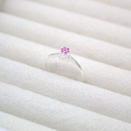 ANILLO DE PLATA FRUTILLA TIPO TRONQUITO