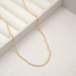 CADENA BAÑO EN ORO 14K TIPO SOGA TURBILLON DE 45CM