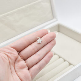 DIJE ITALIANO ESTRELLA MICROPAVE Y CUBIC EN MEDIO