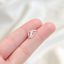 DIJE DE PLATA MARIPOSA CALADA C/CUBIC EN MEDIO