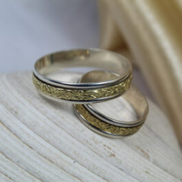 ALIANZA DE PLATA Y ORO TIPO GIRATORIA DIBUJADA x UNIDAD