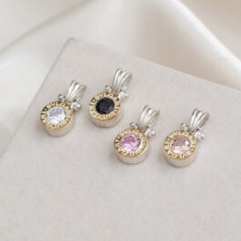 DIJE DE PLATA Y ORO BULGARI C/CUBIC GRANDE