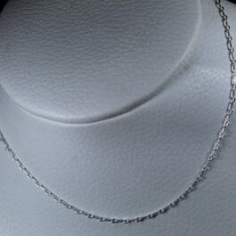 CADENA DE PLATA FORCE FINA RECTANGULAR 40 CM