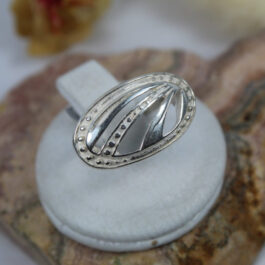 ANILLO DE PLATA OVALADO CALADO C/PUNTOS SOLO MEDIDA 13