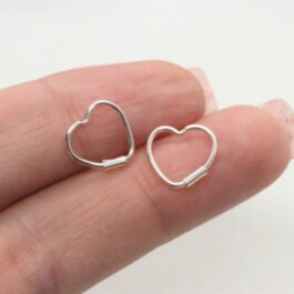 ARO DE PLATA ARGOLLA CORAZÓN MINI