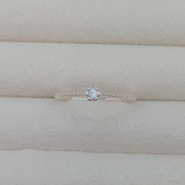 ANILLO DE PLATA CINTILLO TIPO FLOR C/LINEAS