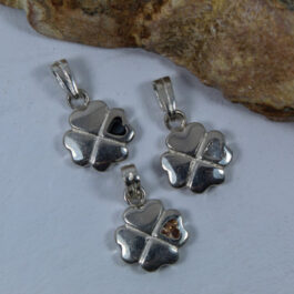 DIJE DE PLATA TRÉBOL 4 HOJAS C/1 CUBIC