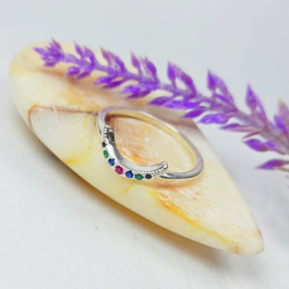 ANILLO DE PLATA LUNA MULTISTRASS