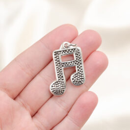 DIJE DE PLATA INFLADA NOTA MUSICAL