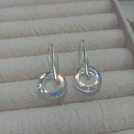AROS PLATA CON CRISTAL DONA