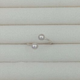 ANILLO DE PLATA BOLITA CRUZADO