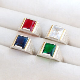 ANILLO DE PLATA PIEDRA P/HOMBRE MAS CHICO ARRIBA