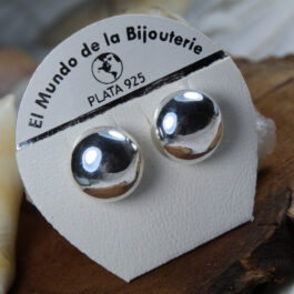 ARO DE PLATA INFLADA BOTÓN LISO MEDIANO
