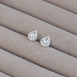 ARO DE PLATA GOTA MICROPAVE C/ CUBIC EN MEDIO