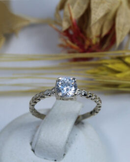 ANILLO DE PLATA CINTILLO C/CORAZONES medidas 16 0 17