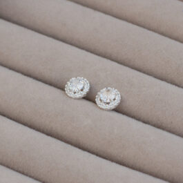 ARO DE PLATA  MICROPAVE CIRCULO C/CUBIC EN MEDIO