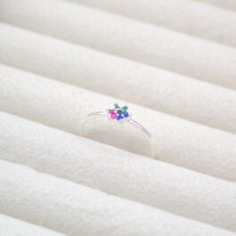 ANILLO DE PLATA ZIRCON TIPO SOLITARIO COLOR